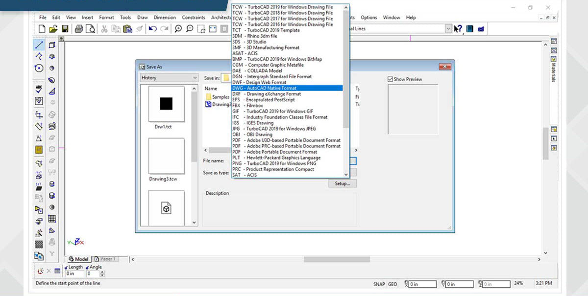 TurboCAD 2D3D Deluxe 日本 - トライアル - 15 日間
